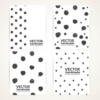 Sert kalın boya konturları küçük siyah daire doku afiş s