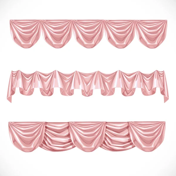 Pink pelmet isolated on a white background — Stock Vector