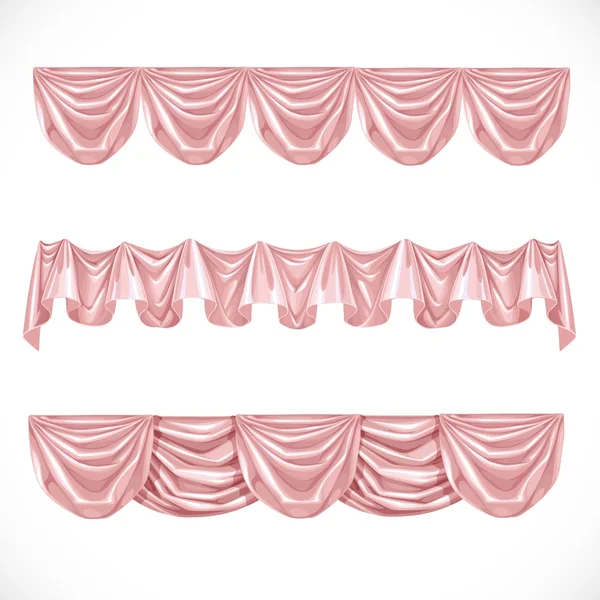 Pink pelmet isolated on a white background - Stok Vektor