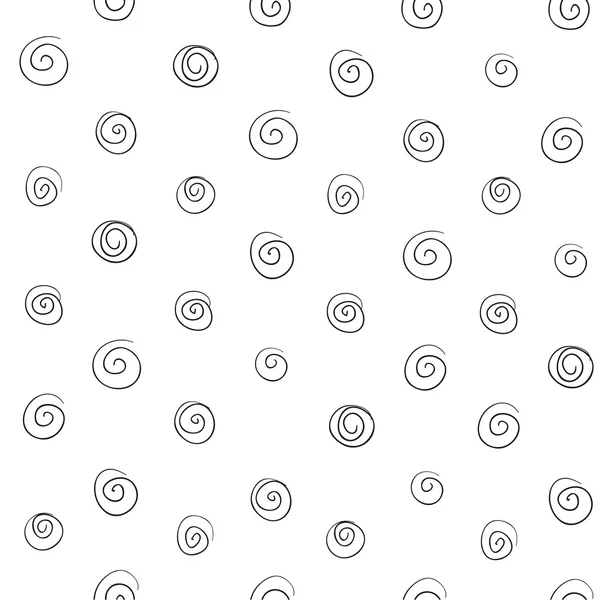 Patrón inconsútil de rizos abstractos espirales de líneas negras delgadas o — Archivo Imágenes Vectoriales