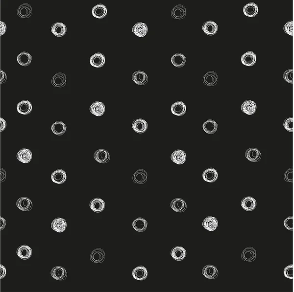 Seamless pattern of small abstract circles of thin white lines o — Stock Vector