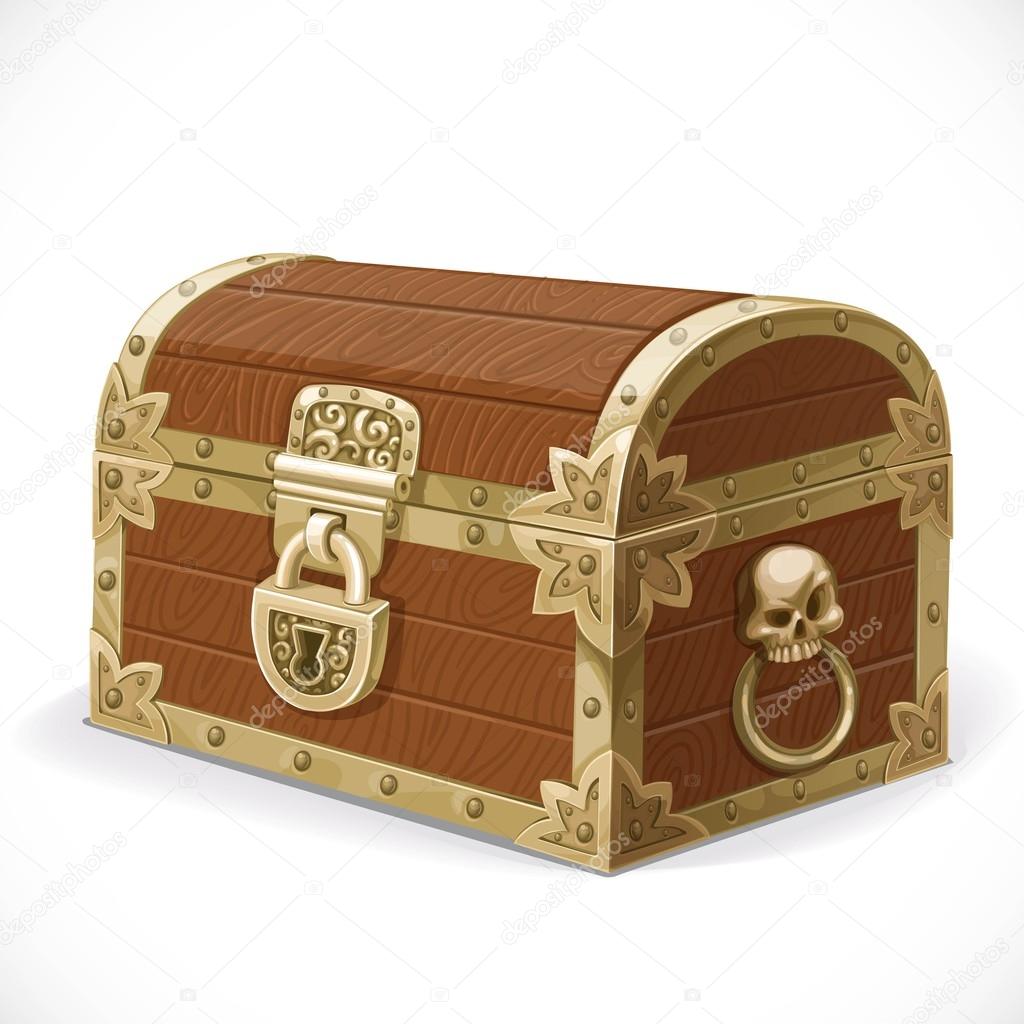 Pirates chest isolated on a white background