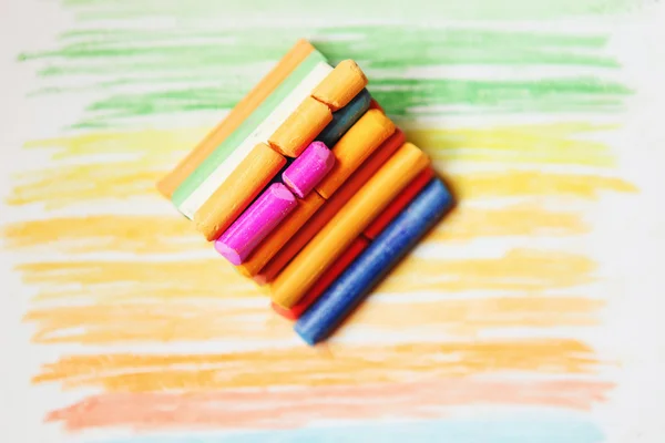 Dry pastels closeup. — Stock Photo, Image