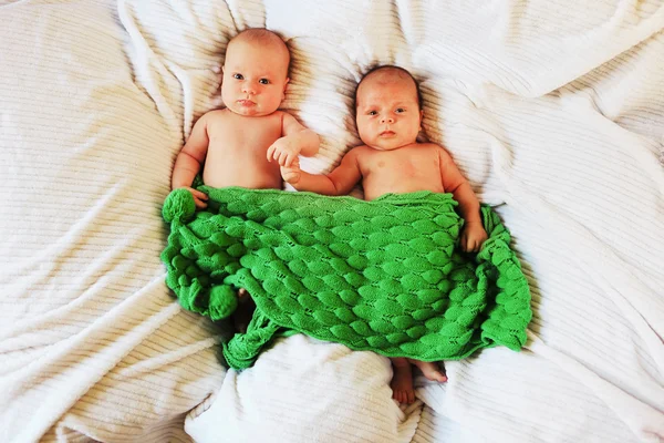 Baby in bed. — Stock Photo, Image