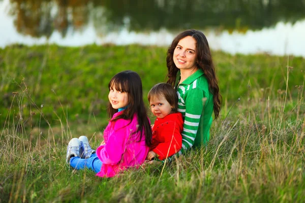 Family happy outdoor. — Stock Photo, Image