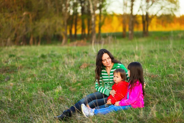 Family happy outdoor. — Stock Photo, Image