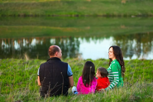 Family happy outdoor. — Stock Photo, Image