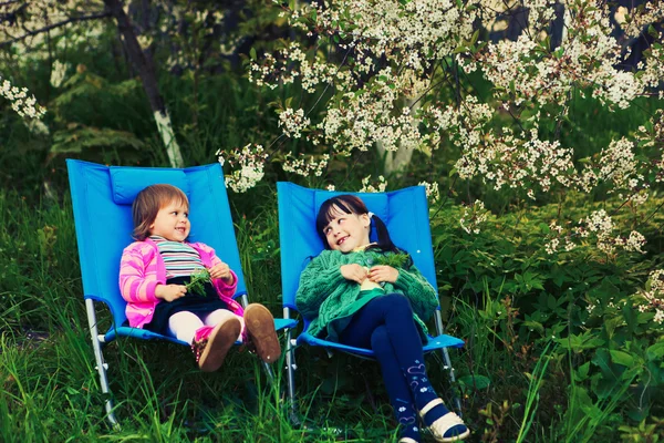 Children happy outdoors. — Stock Photo, Image