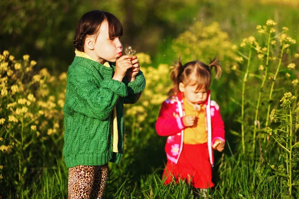 Les enfants heureux à l'extérieur . — Photo