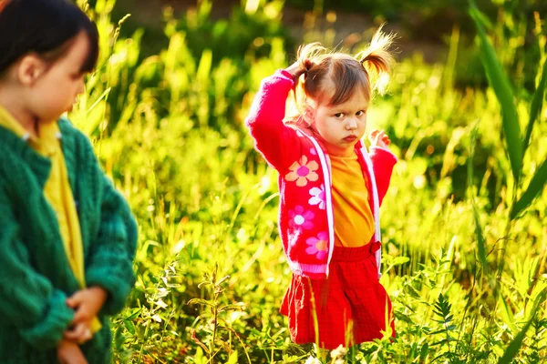 The children happy outdoors. — Stock Photo, Image