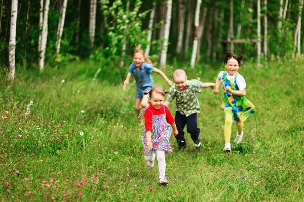 Niños felicidad al aire libre . —  Fotos de Stock