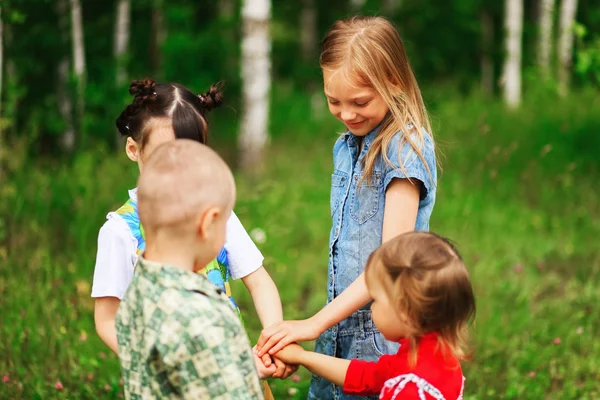 Children happiness outdoors. — Stock Photo, Image