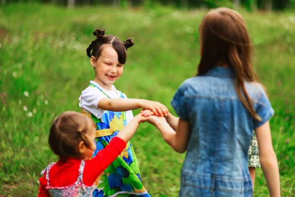 Children happiness outdoors. — Stock Photo, Image