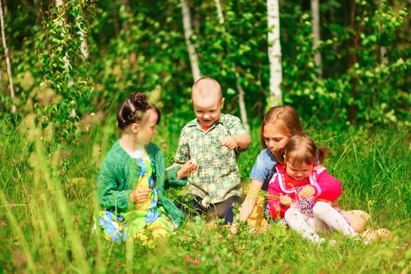 Children happiness outdoors. — Stock Photo, Image