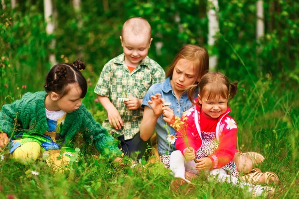 Niños felicidad al aire libre . —  Fotos de Stock