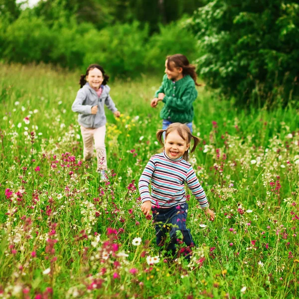Niños felicidad al aire libre . —  Fotos de Stock