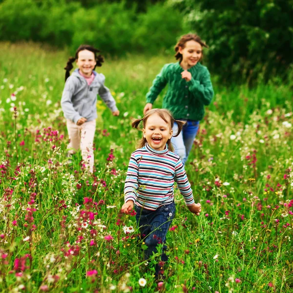 Niños felicidad al aire libre . —  Fotos de Stock