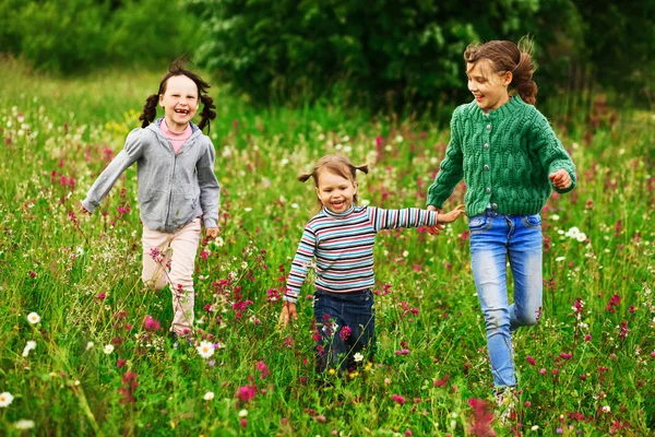 Children happiness outdoors. — Stock Photo, Image