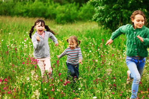 Children happiness outdoors. — Stock Photo, Image