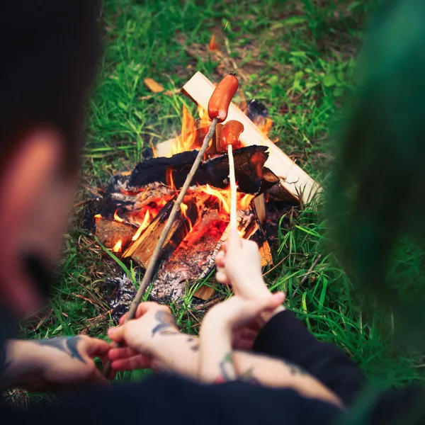 Couple happy outdoors. — Stock Photo, Image