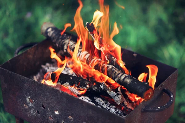 Das Feuer Nahaufnahme. — Stockfoto
