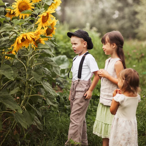 Kinder freuen sich im Freien. — Stockfoto