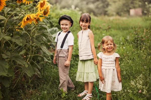 Niños felices al aire libre . — Foto de Stock