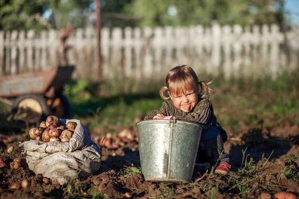 Enfants dans le jardin . — Photo