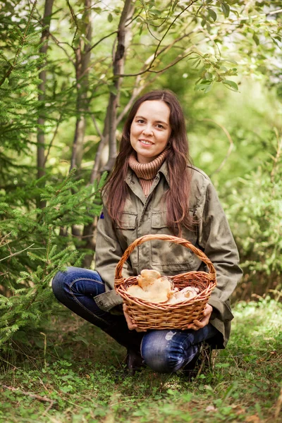 Paddestoelen plukken. — Stockfoto