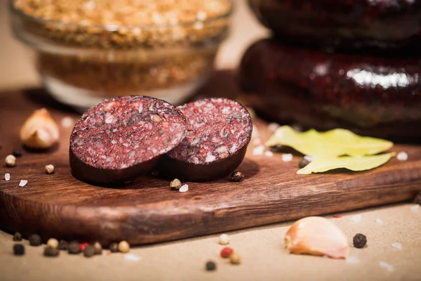 Salsicha de carne e gordura — Fotografia de Stock