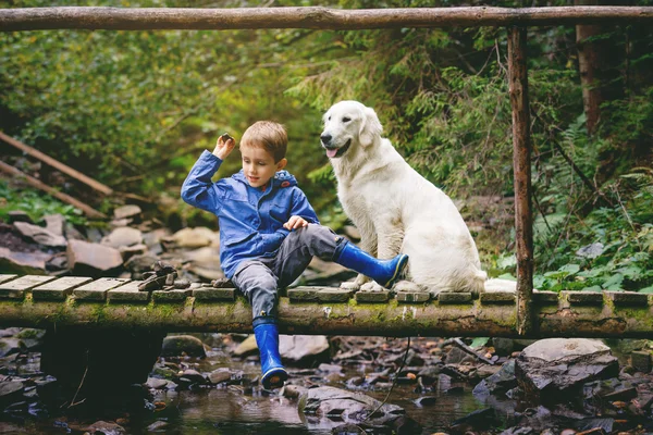 Aventuras de niños en el bosque — Foto de Stock