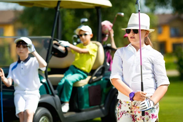 Kids golf competition — Stock Photo, Image