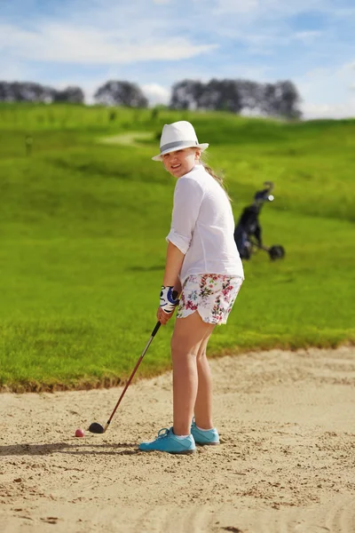 Crianças competição de golfe — Fotografia de Stock
