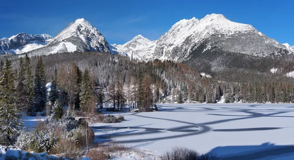 Frozen Strbske Pleso en High Tatras —  Fotos de Stock