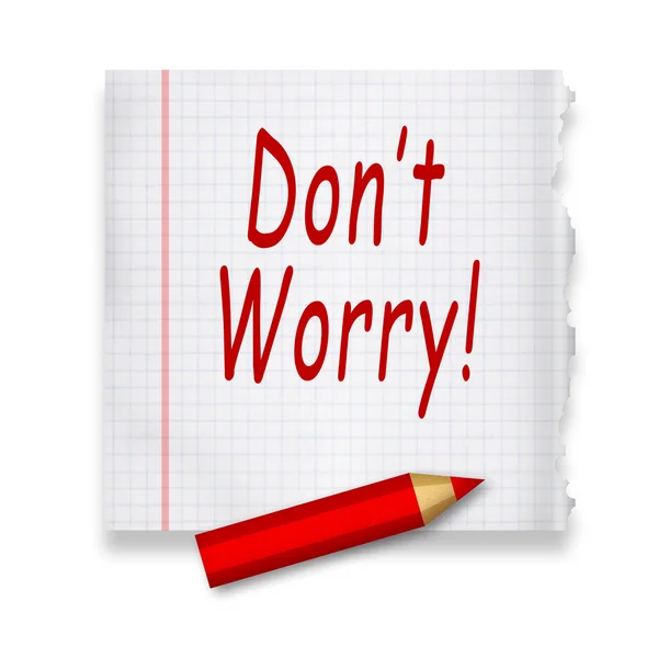 Dont Worry phrase — Stock Photo, Image