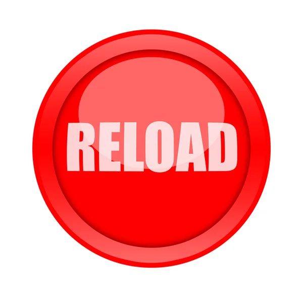 Reload piros gomb — Stock Fotó