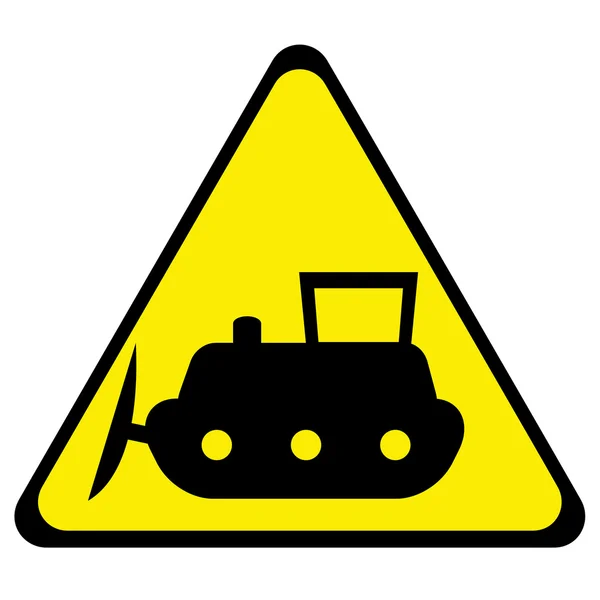 Bulldozer roadf sign — Stock Photo, Image