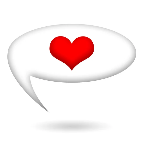 Heart speech bubble — Stock Photo, Image