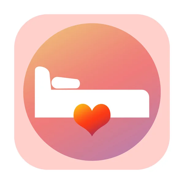 Bed kamer pictogram — Stockfoto