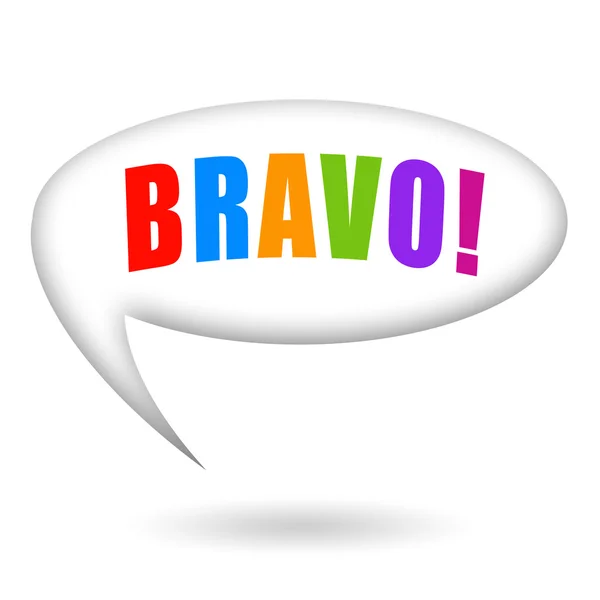 Bolha de fala Bravo — Fotografia de Stock