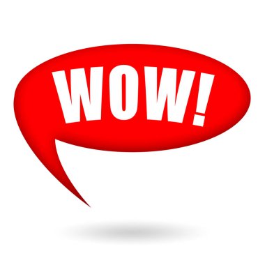 Beyaz arkaplanda kırmızı konuşma balonu izole edilmiş.