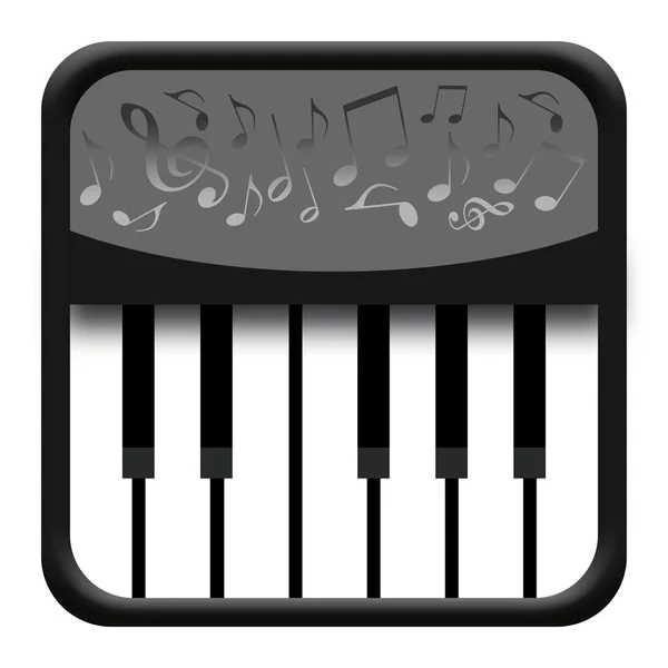 Ícone de música piano — Fotografia de Stock