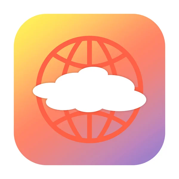 Icono de nube global —  Fotos de Stock