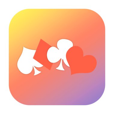 Playing card symbols icon clipart
