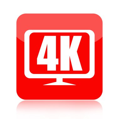 Ultra Hd 4k kırmızı simge