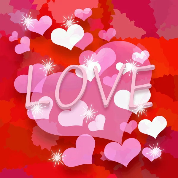 Love hearts background — Stock Photo, Image