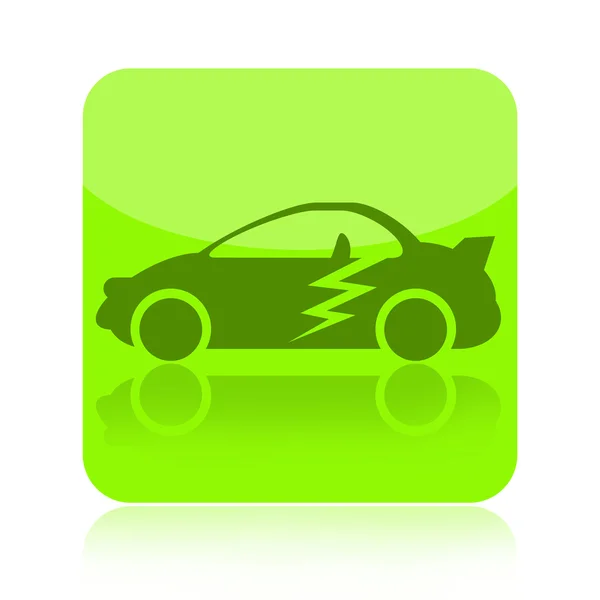 Icono del coche eléctrico — Foto de Stock