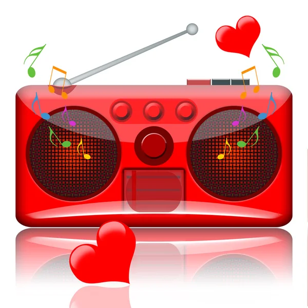 Amor música radio — Foto de Stock