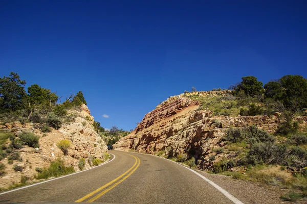 Desert highway with horizon