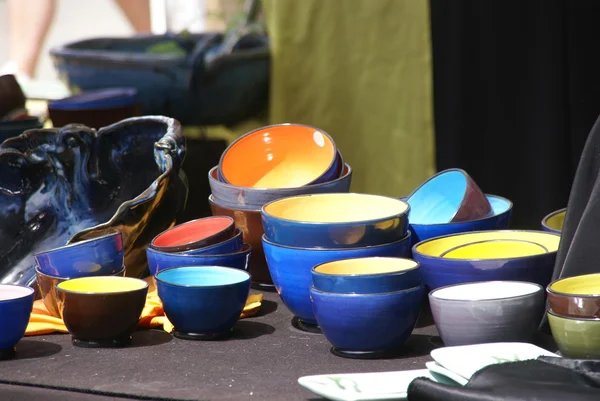 Brightly glazed bowls